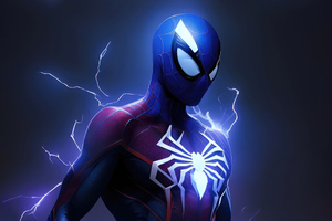 Half Human Spiderman (2560x1440) Resolution Wallpaper