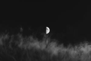 Half Moon Dark Night 5k (2560x1024) Resolution Wallpaper