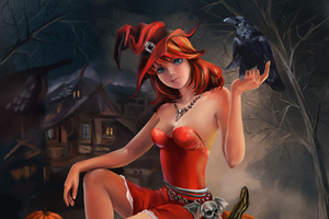 Halloween Witch Artwork Wallpaper