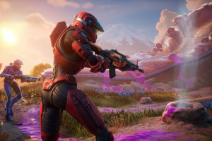 Halo Fortnite Power Rangers (2560x1024) Resolution Wallpaper