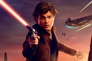 Han Solo In Solo A Star Wars Story Movie 5k (1920x1080) Resolution Wallpaper