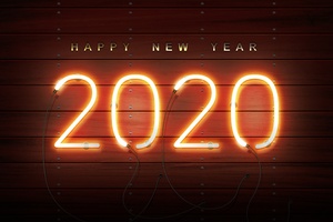 Happy New Year 2020 (1360x768) Resolution Wallpaper
