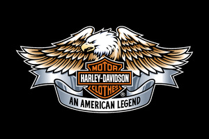 Harley Davidson Eagle Logo 4k (2048x1152) Resolution Wallpaper