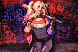 Harley Quinn Daddy Lil Mosnter (1680x1050) Resolution Wallpaper
