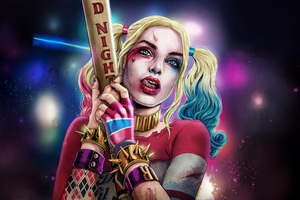 Harley Quinn Fiery Charm (2560x1440) Resolution Wallpaper