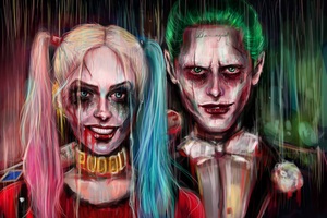 Harley Quinn Joker Painting Artwork 4k 5k Wallpaper