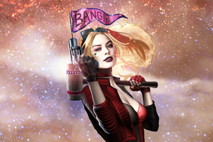 Harley Quinn Kaboom Style (1366x768) Resolution Wallpaper