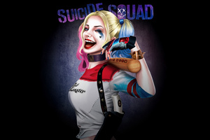 Harley Quinn Laugh Now Cry Later (1366x768) Resolution Wallpaper