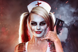 Harley Quinn Mischief Meets Medicine Wallpaper