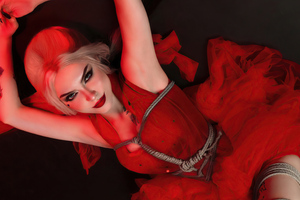 Harley Quinn Red Dress Suicide Squad Cosplay 5k Wallpaper