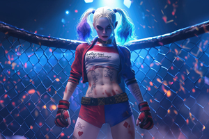 Harley Quinn Ring Showdown (1400x900) Resolution Wallpaper