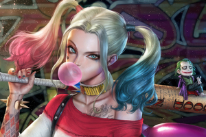 Harley Quinn Smash Hit (320x240) Resolution Wallpaper