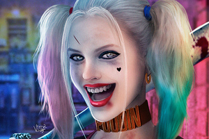 Harley Quinn Smile Art