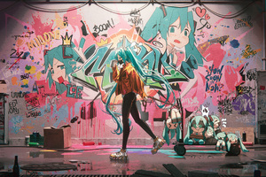 Hatsune Miku Twin Ponytails Wallpaper