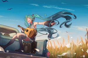 Hatsune Miku Vocalid (2560x1080) Resolution Wallpaper