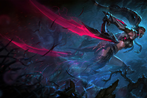 Headhunter Akali League Of Legends (1920x1080) Resolution Wallpaper