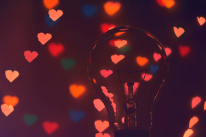 Hearts Light Bulb