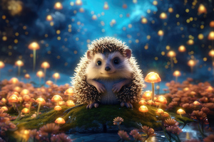 Hedgehog Cute (1366x768) Resolution Wallpaper