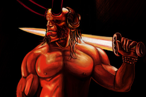 Hellboy 4k New Artwork (1024x768) Resolution Wallpaper
