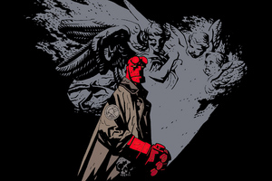 Hellboy Comic Art 4k (2048x1152) Resolution Wallpaper