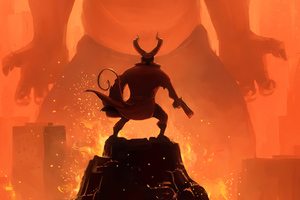 Hellboy Fanart 4k (1280x800) Resolution Wallpaper