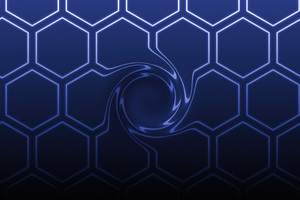 Hexagon Grid Blue Wallpaper
