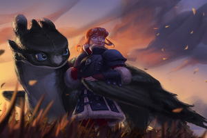 Hiccup And Astrid 4k (1400x1050) Resolution Wallpaper