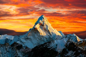 Himalayas Mountains Landscape 4k (1336x768) Resolution Wallpaper