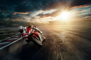 Honda Motorcycle Track Bike