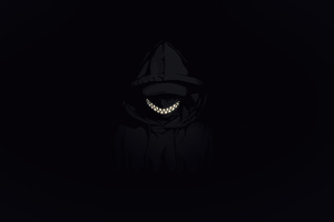 Hooded Jacket Boy Smiling Minimal Dark 4k (1360x768) Resolution Wallpaper