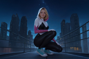 Hooded Spider Girl (2048x1152) Resolution Wallpaper