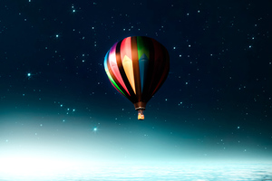 Hot Air Balloon Illustration 4k Wallpaper