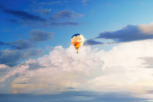 Hot Air Balloon Wonders In Nature Wallpaper