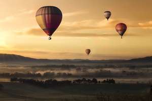Hot Air Balloons Floating 5k (3840x2400) Resolution Wallpaper