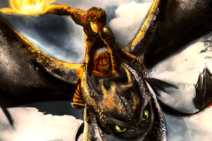 How To Train Your Dragon Fanart Speedpaint (1440x900) Resolution Wallpaper