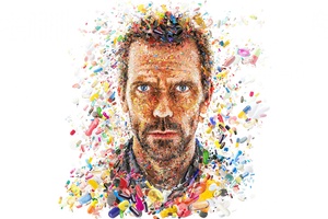 Hugh Laurie In House Tv Show Abstract Artwork 8k (1920x1200) Resolution Wallpaper