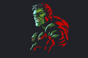 Hulk Minimal Art 4k