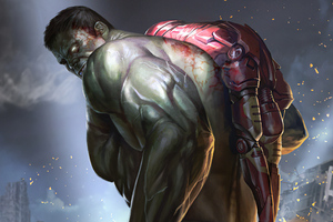 Hulk Returning Back (1360x768) Resolution Wallpaper