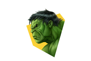 Hulk Simple Minimalism (2048x2048) Resolution Wallpaper