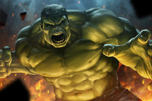 Hulk Smash Art (1360x768) Resolution Wallpaper