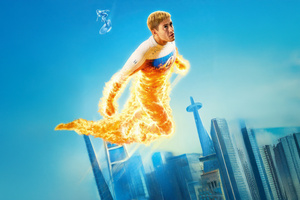 Human Torch In The Fantastic Four First Steps International (5120x2880) Resolution Wallpaper