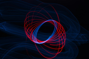 Hyperspace Spin Abstract Light Symphony (5120x2880) Resolution Wallpaper