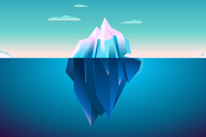 Iceberg Minimalism (1920x1200) Resolution Wallpaper