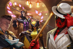 Iconic Marvel Ensemble Marvel Future Fight (2560x1024) Resolution Wallpaper