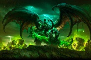 Illidan Stormrag World Of Warcraft Legion 5k (1366x768) Resolution Wallpaper
