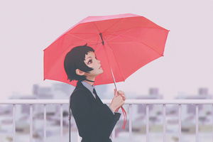 Ilya Kuvshinov Anime Girl With Umbrella