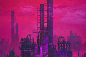 Industry Revolution Digital Art (320x240) Resolution Wallpaper