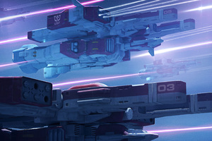 Infinite Fleet Lancer 4k (1400x900) Resolution Wallpaper