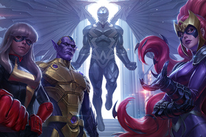 Inhumans Vs Xmen Marvel Future Fight (1360x768) Resolution Wallpaper