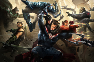 Injustice 2 Mobile Game (1366x768) Resolution Wallpaper